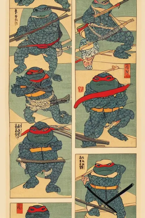 Four Teenage Mutant Ninja Turtles