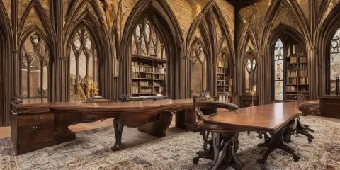 Luxurious Neo Gothic Themed Office Interior