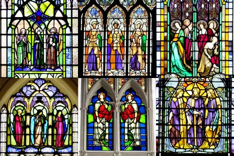 Gemstones in Stain Glass