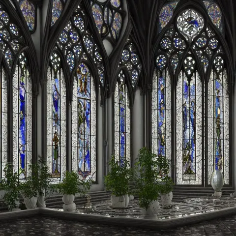 Celestial Gardens Stained Glass Windows