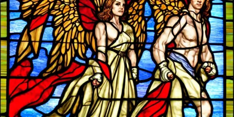 Angel with Boxing Gloves