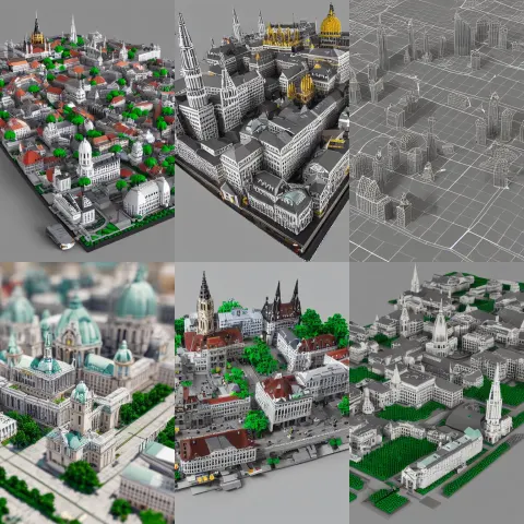 Very Simple Lego Model of Vienna