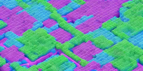 Voxel Meadows Intertwined with Compression Algorithms