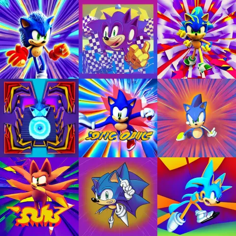 Surreal Sonic the Hedgehog Sharp
