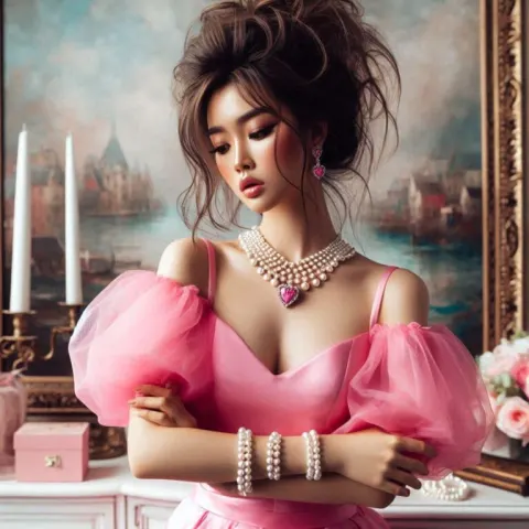 Elegant Woman in Pink by Vanity