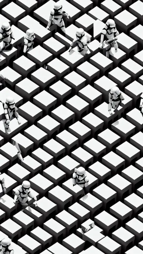 Grid of Stormtroopers as Low