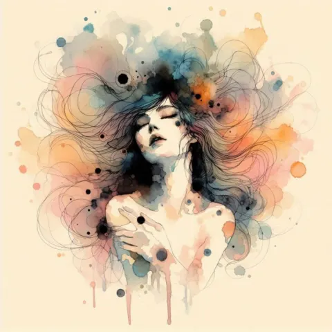End of Innocence Fantasy Watercolor