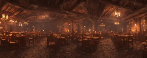 Inside of a Medieval Era Tavern with Exotic Dancers