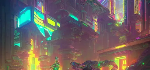 Street View of a Cybernetic Temple