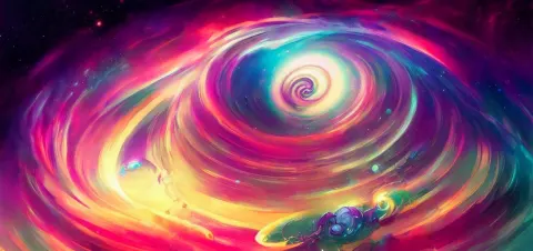 Spiral Nebula Channeling Swirling Energy