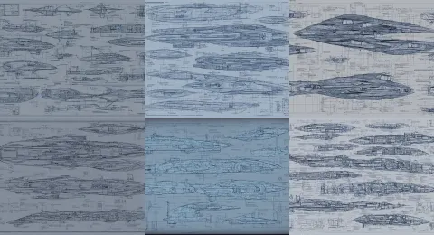 Detailed Schematic Drawing of Starship Enterprise