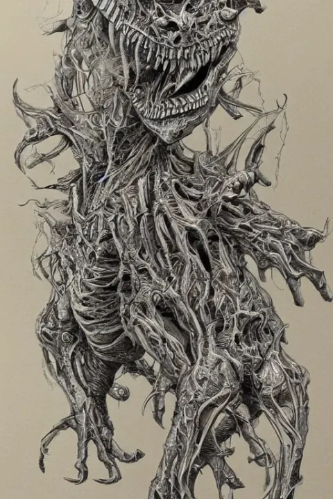 Concept of a Detailed and Intricate Design of a Monster Anatomy 3d Design