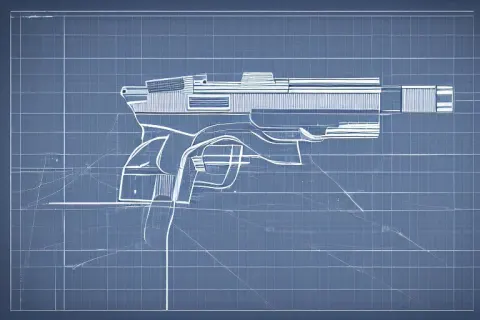 Blueprint of a Laser Gun