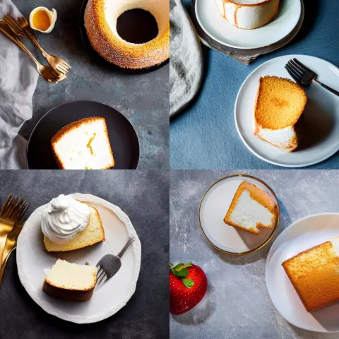 Delicious Plate of Angel Food Cake