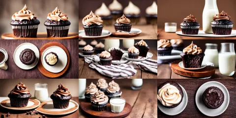Dslr Food Photography of a Chocolate Cupcake