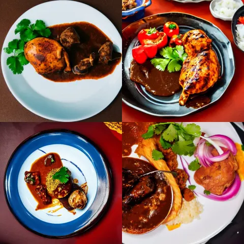 Delicious Plate of Pollo Con Mole