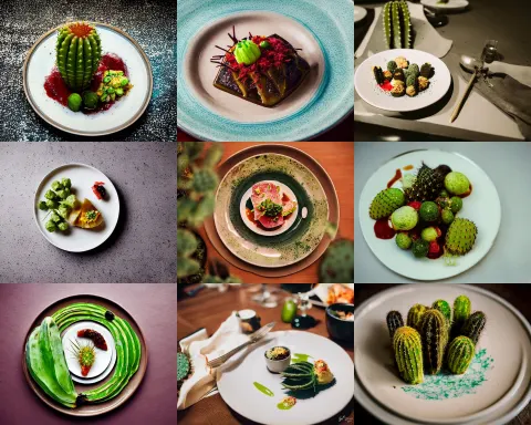 Fine Dining Plate of Cactus