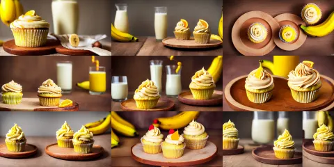 Dslr Food Photography of a Banana Cupcake