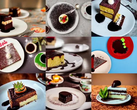 Fine Dining Dessert Plate of Cake