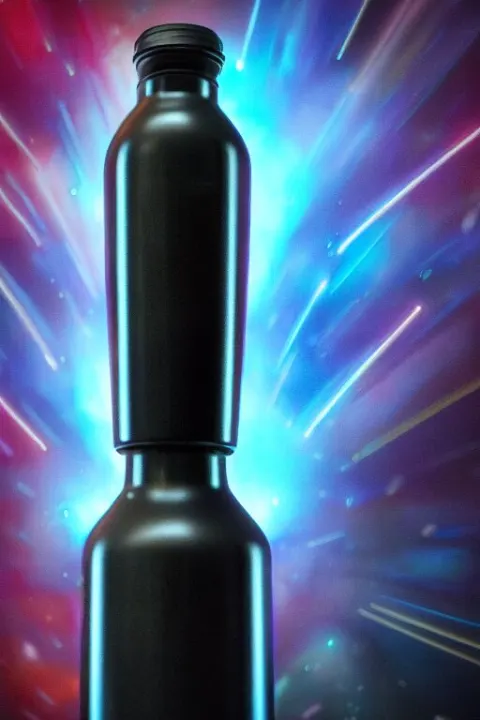 Dark Transparant Bottle Filed Atomic Energy