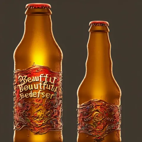Beautiful Colorful Beer Bottle
