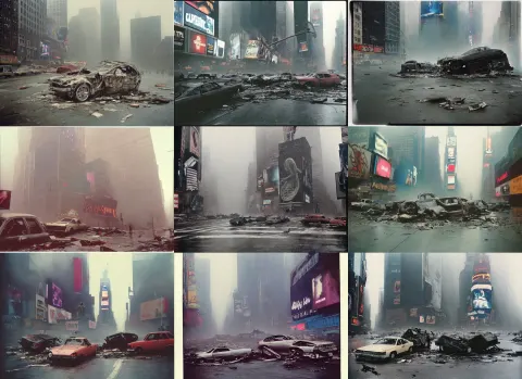 Giant Octopus Standing in Times Square