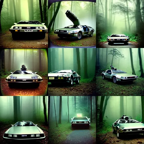 Delorean Car as Mech Oversized Robot