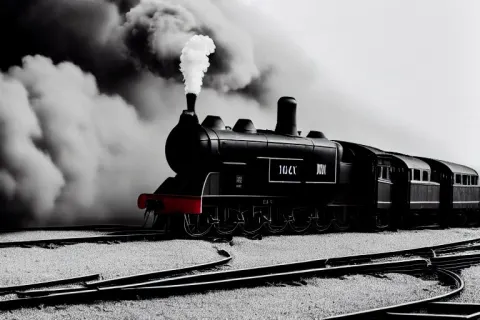 Black and White Photograph of a Sleek