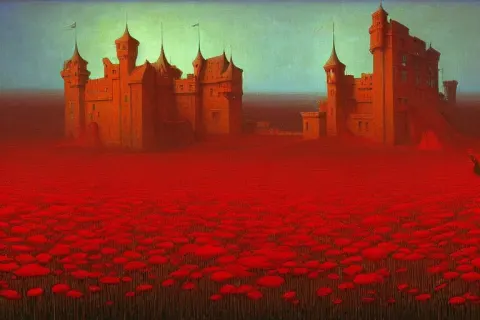 Only with Red Red Flowers of Different Varieties