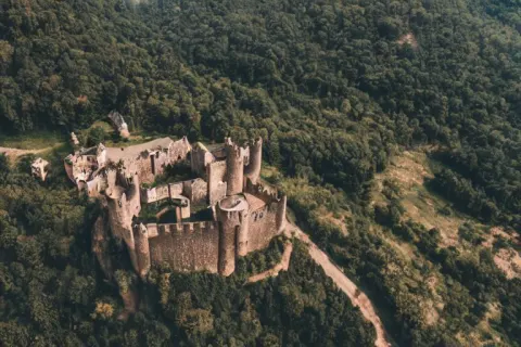 Medieval Castle Aerial View