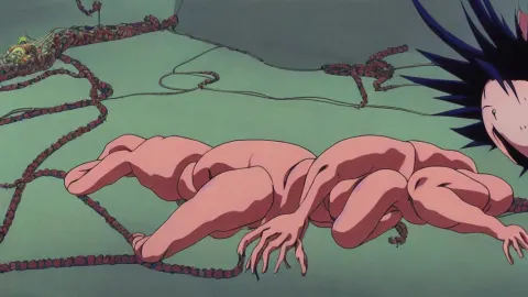 Strange Creature Crawls on the Ceiling of a Japanese Temple