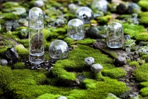 Japanese Glass House Crystal Column