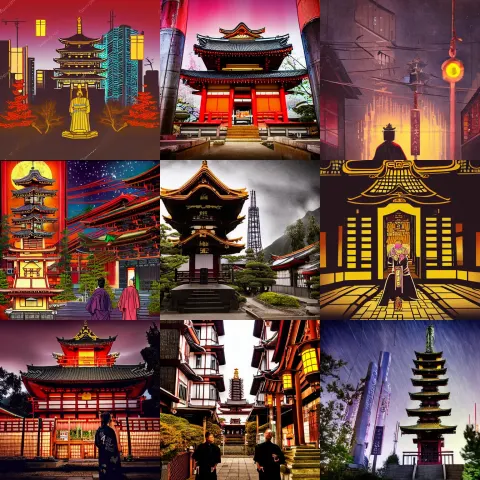 Saint Japanese Temple with Totem