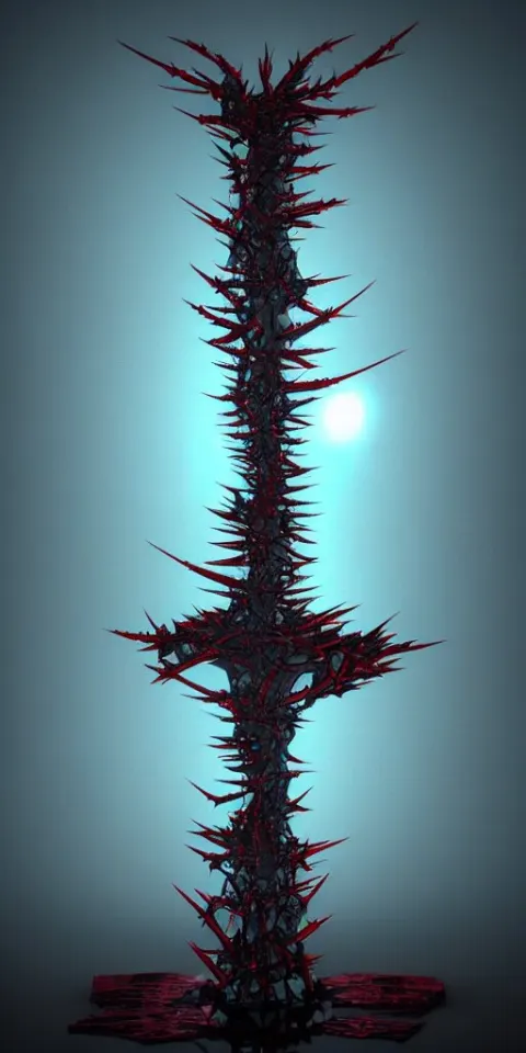 3 D Photographic Render of a Torii Gate Sculpture