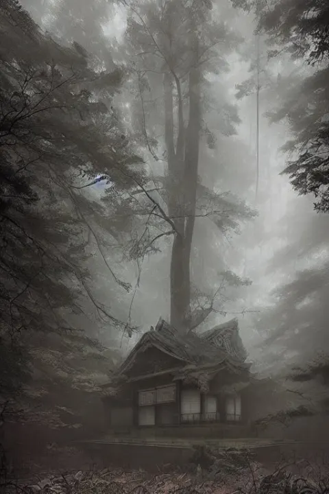 Japanese Abandoned Temple in the Woods
