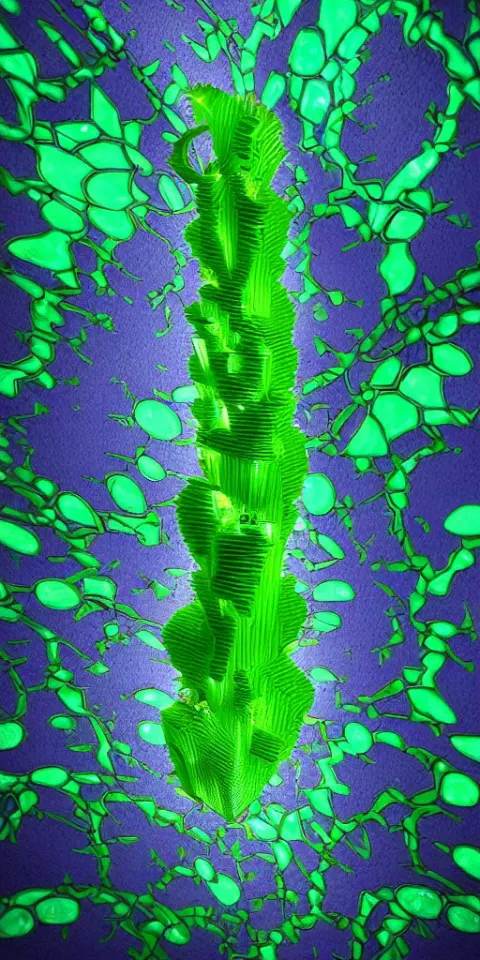 3 D Photographic Render of a Deconstructed Asymmetric Mandelbulb Sculpture