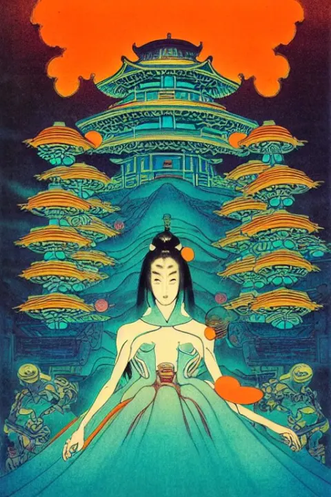 Science Fiction Magazine Cover Titled “ a Dreamland of Chinese Ukiyo