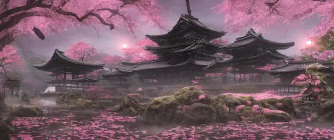Gothic Japanese Shinto Temple