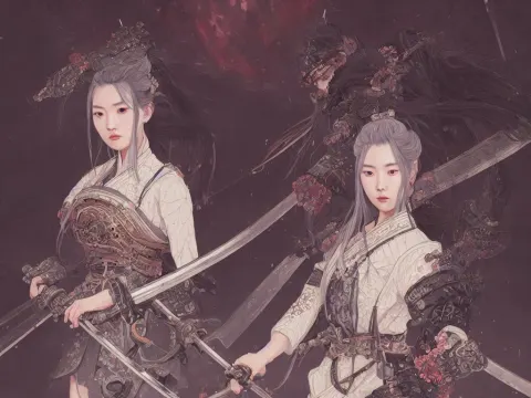 Portrait Han So Hee Samurai Girl