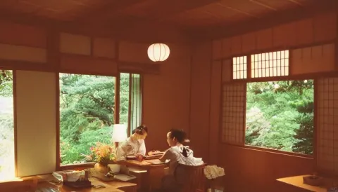 1 9 9 0 S Candid 3 Photo of a Beautiful Day in the a Dreamy Japanese Flowery Cottage