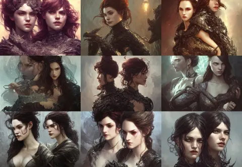 Portrait Rugged Girl Dark Supervillain