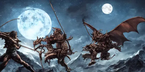 Archer Dragon Night Sky