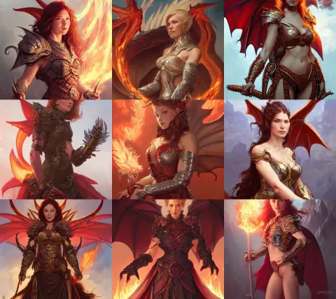 Portrait of Dragon Master Lady