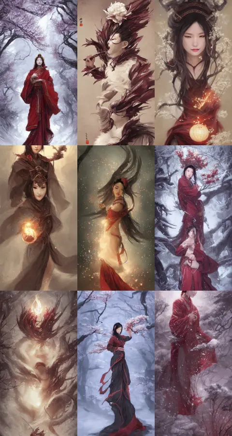 Chinese Mage Winter Snow