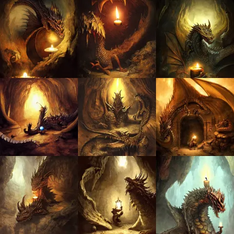 Dragon is Guarding a Treasure Cave