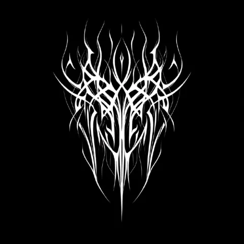 Intense Metal Tribal Logo Hand Drawn