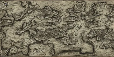 Ancient Map of a Fantasy Land