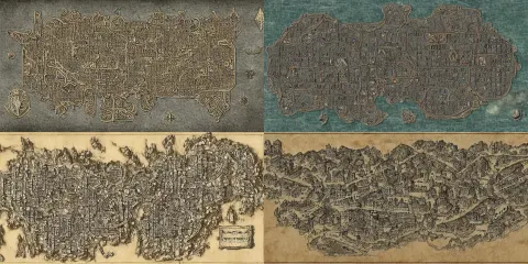 Detailed Map of a Dwarven City