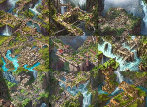 Isometric Map Rural Town