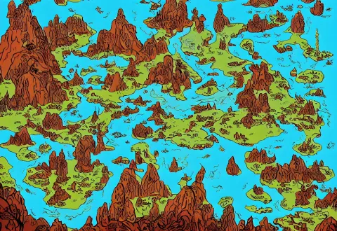 Fantasy World Map Full Colour